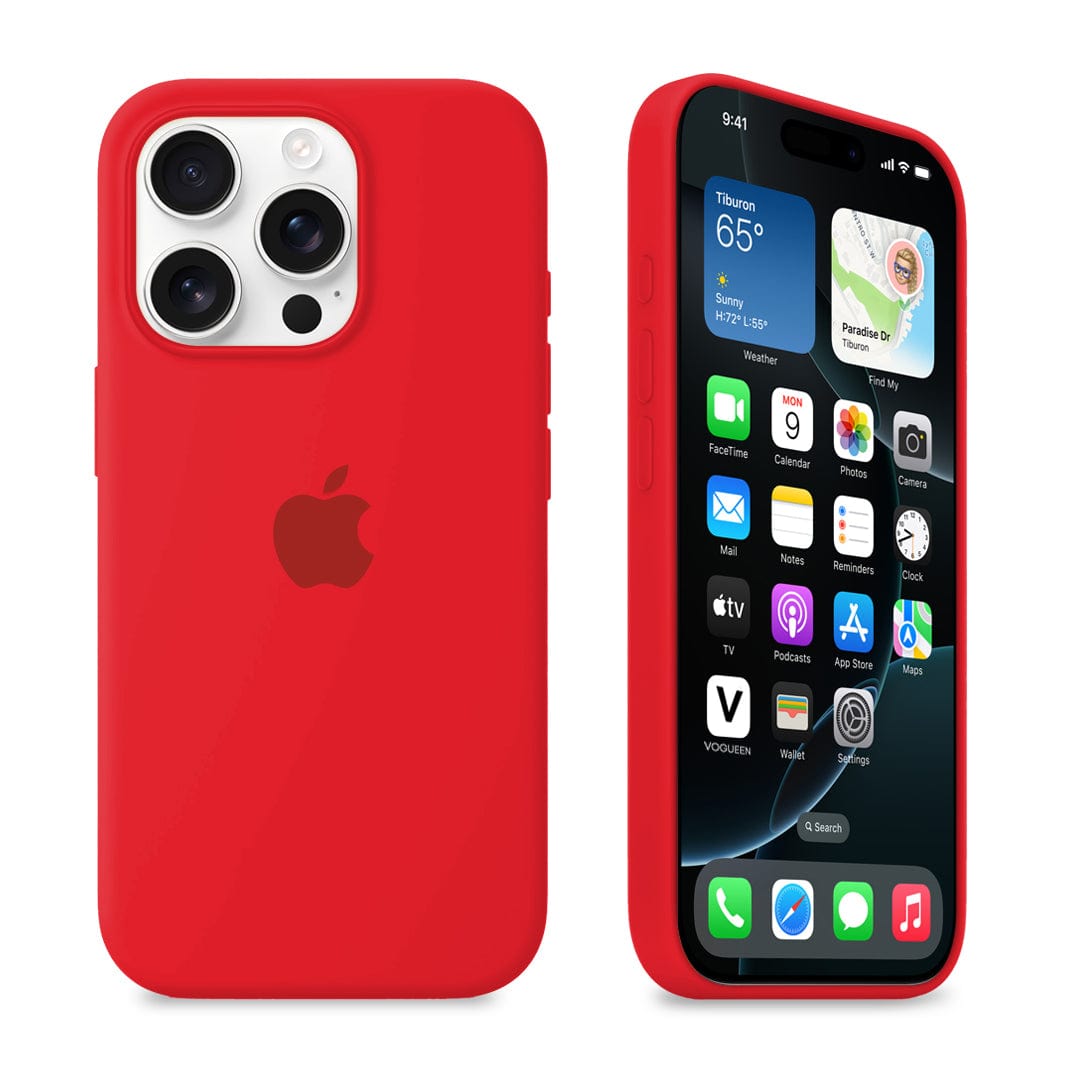 Red iPhone silicone case